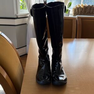 Cole Haan Glossy Black Women's Rain Boots